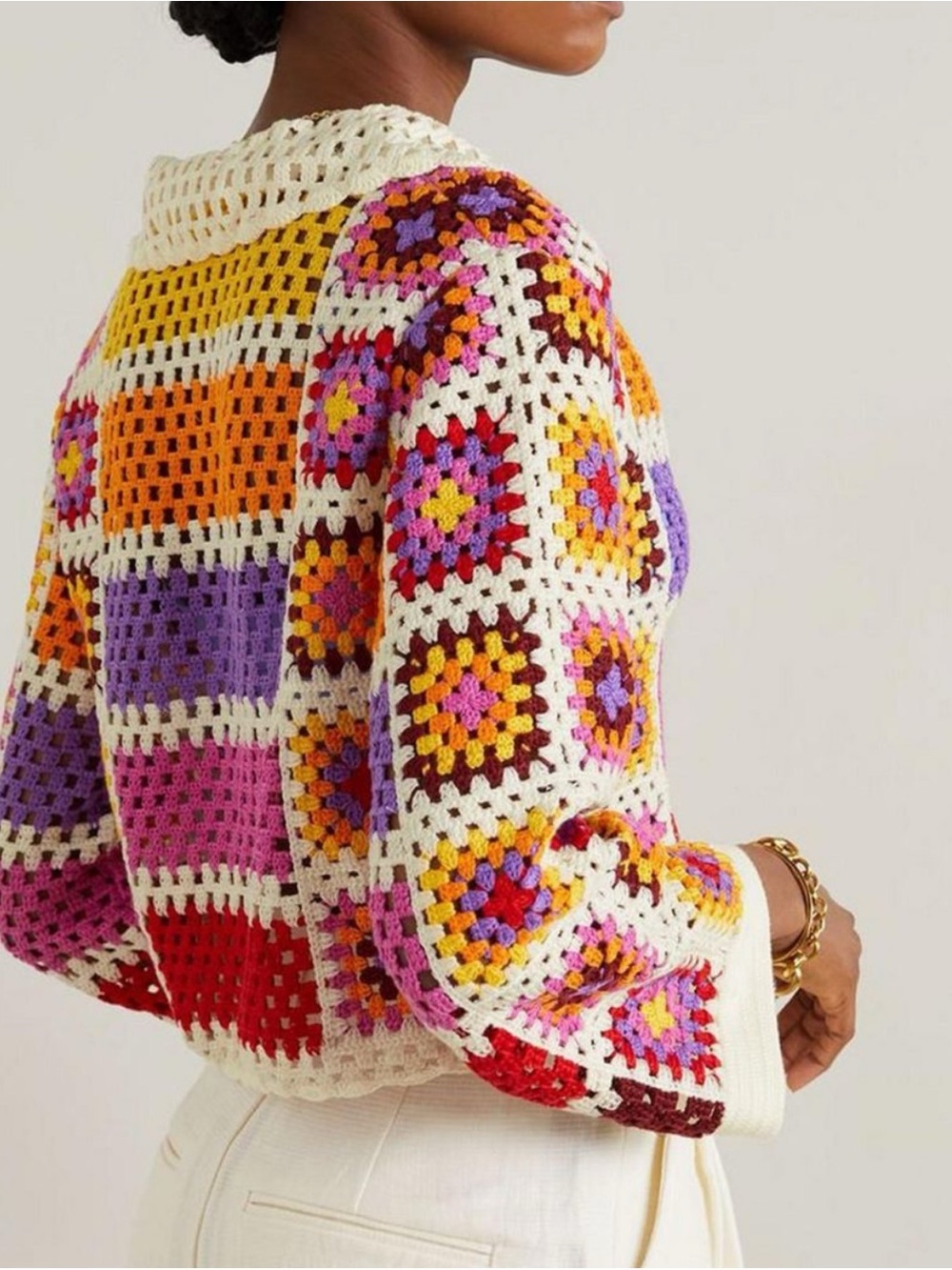New Farm Rio Crochet Knit Granny Cardigan sz XL - Picture 7 of 15